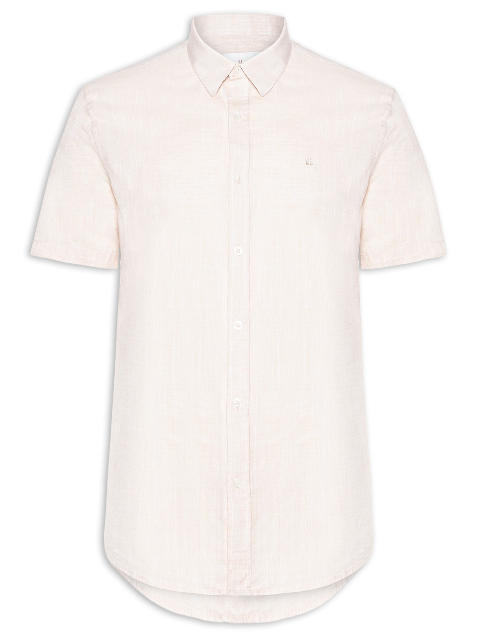 Camisa Masculina Manga Curta Búzios New Bege Foxton