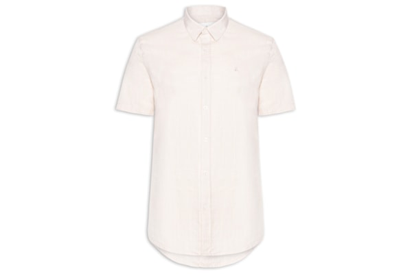 Camisa Masculina Manga Curta Búzios New - Bege