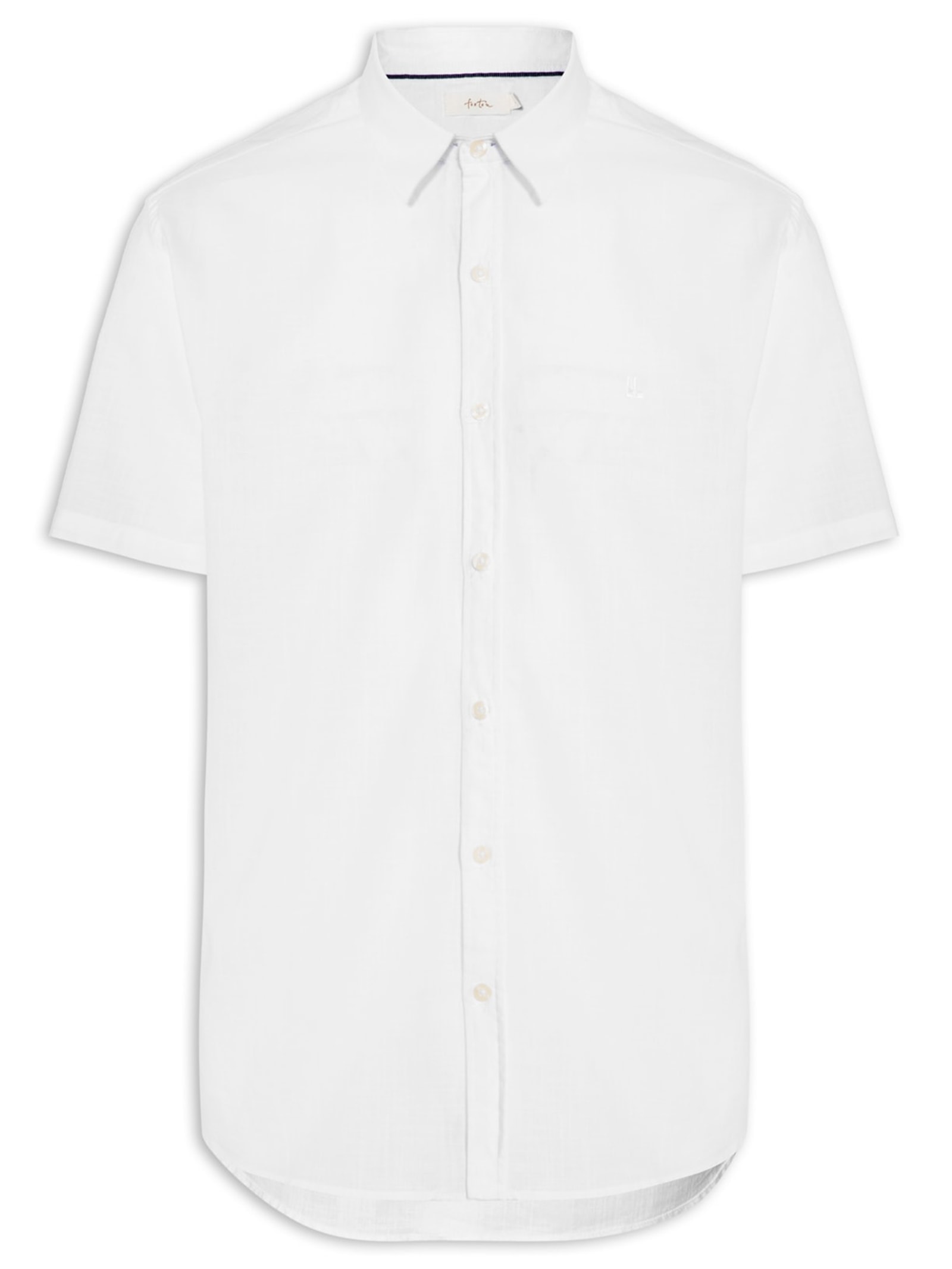 Camisa Masculina Manga Curta Búzios New Branco Foxton