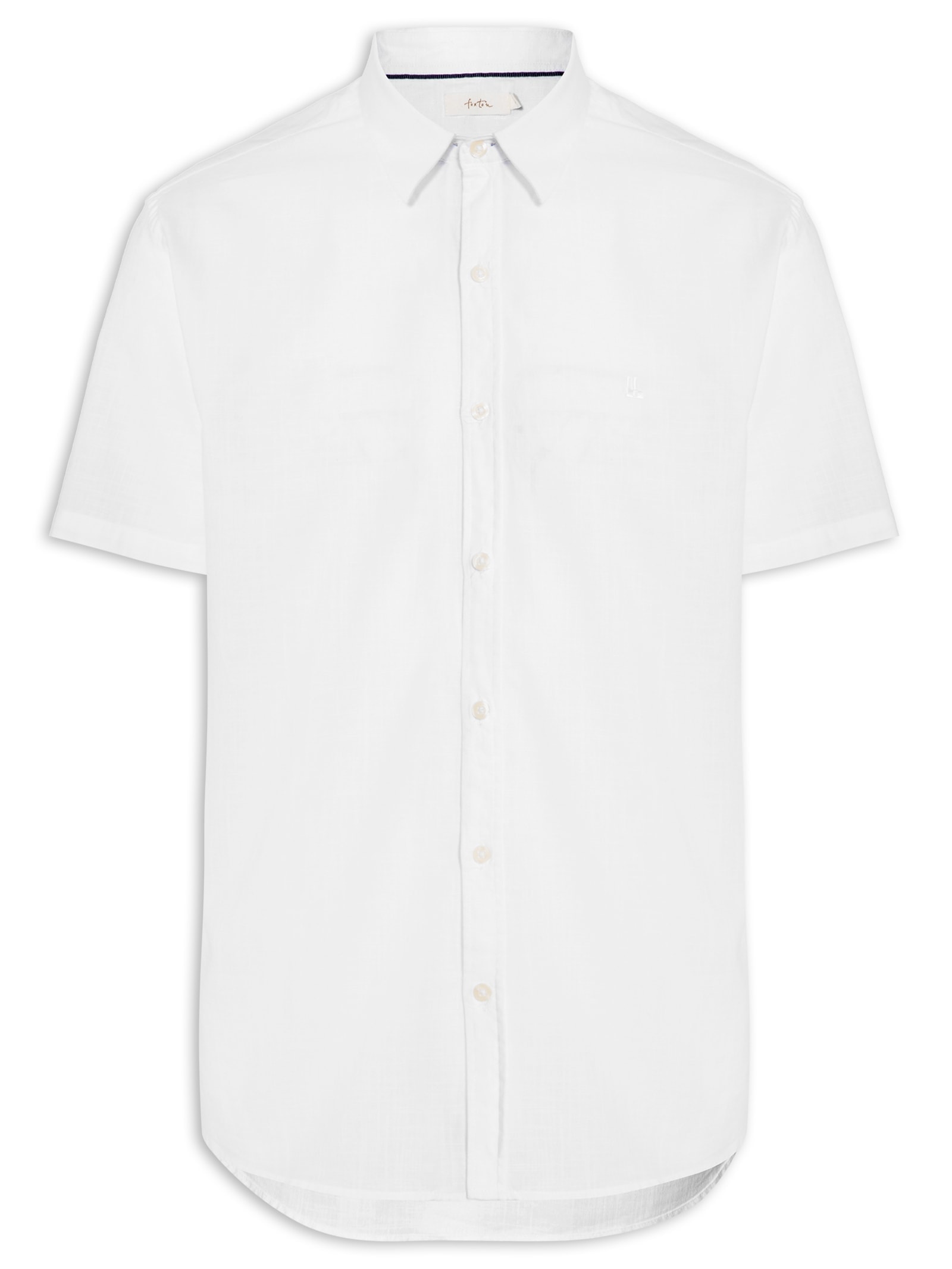 Camisa Masculina Manga Curta Búzios New Branco Foxton