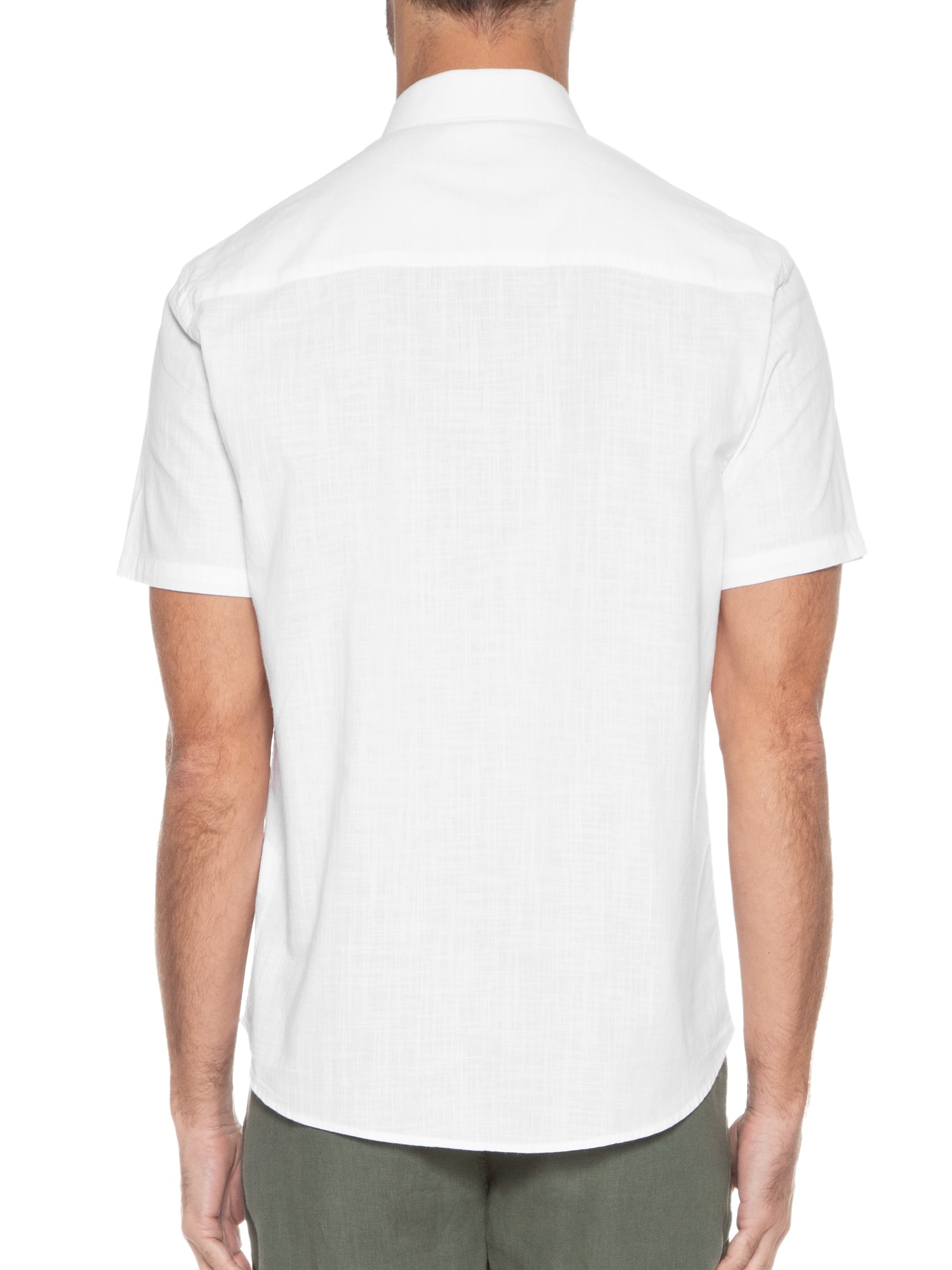 Camisa Masculina Manga Curta Búzios New Branco Foxton