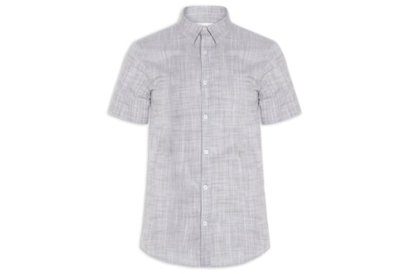 Camisa Masculina Manga Curta Búzios New - Cinza