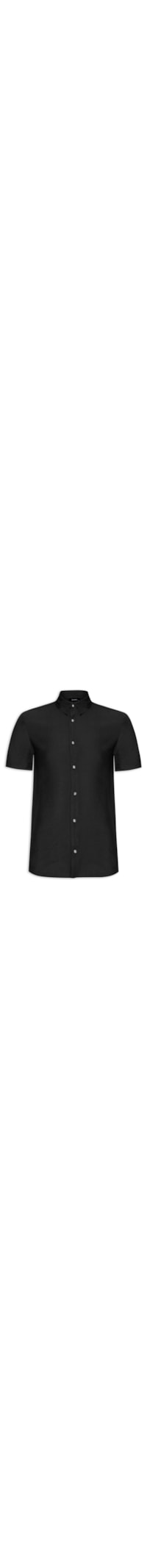 Camisa Masculina Manga Curta Casual - Preto