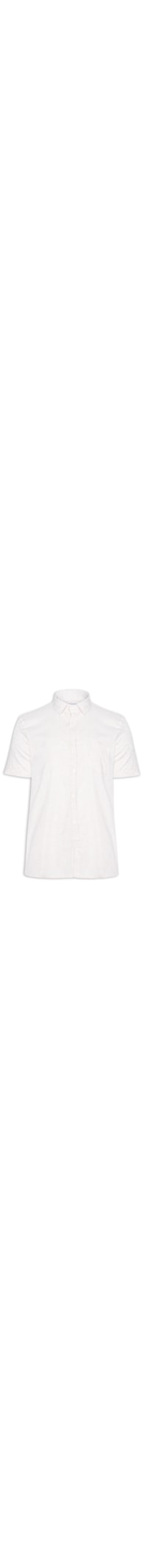 Camisa Masculina Manga Curta Com Bolso - Off White