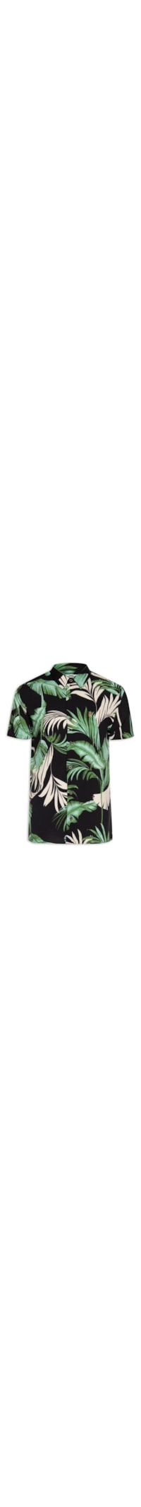 Camisa Masculina Manga Curta Garden Green - Preto