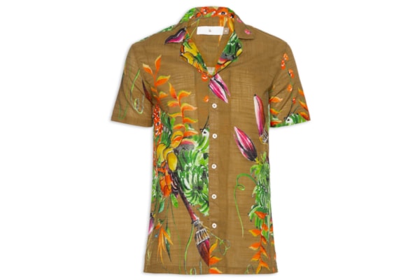 Camisa Masculina Manga Curta Guaraná - Marrom