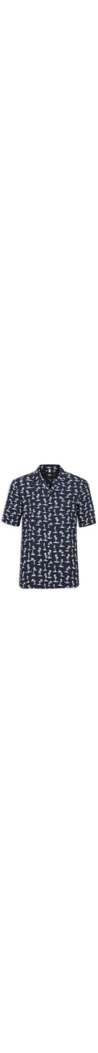 Camisa Masculina Manga Curta Laris - Azul