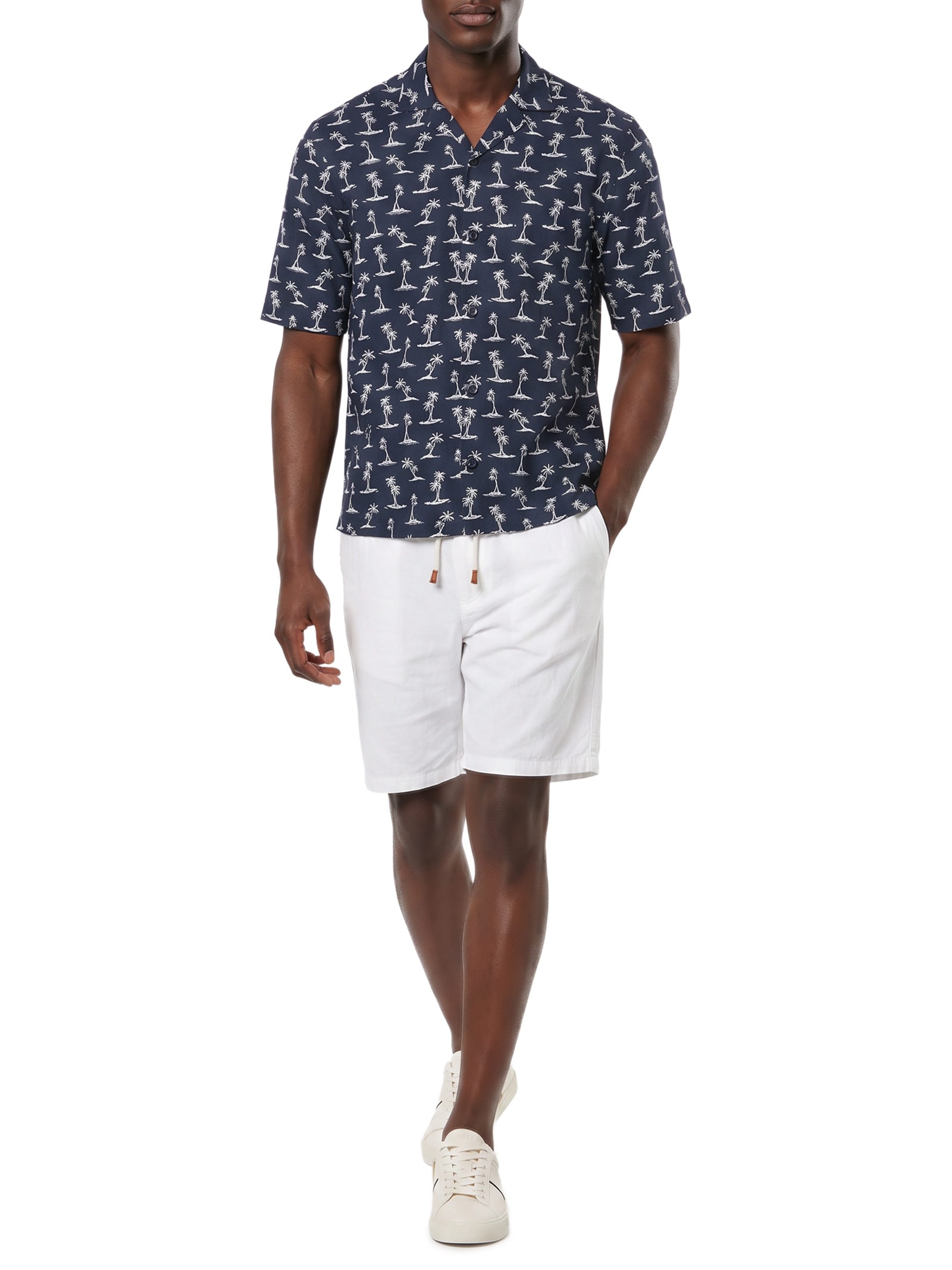 Camisa Masculina Manga Curta Laris Azul Boss