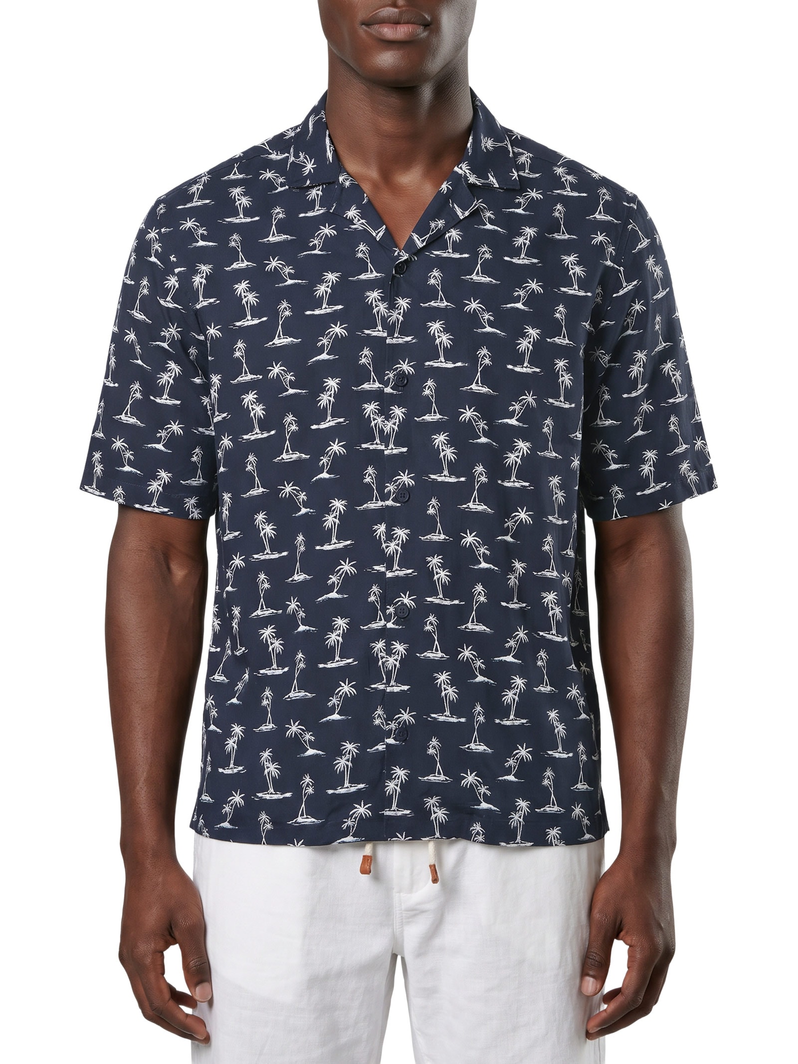 Camisa Masculina Manga Curta Laris Azul Boss