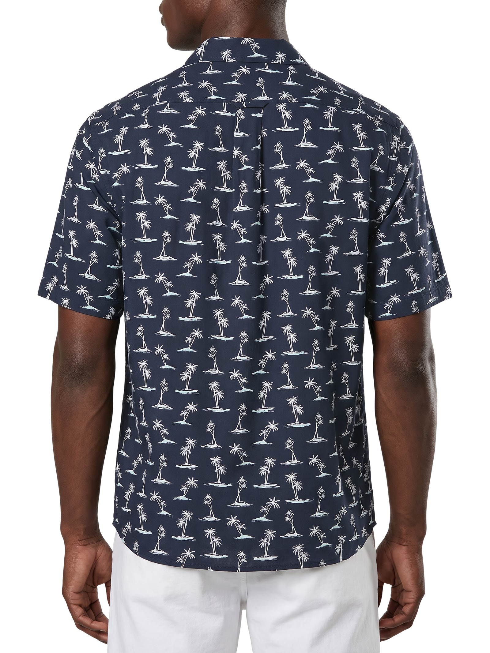Camisa Masculina Manga Curta Laris Azul Boss