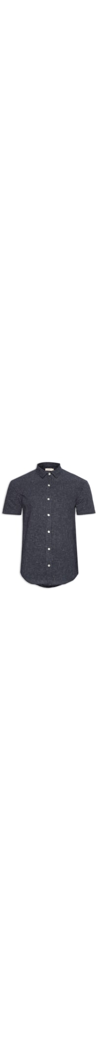 Camisa Masculina Manga Curta Linho Lucca Xadrez - Azul