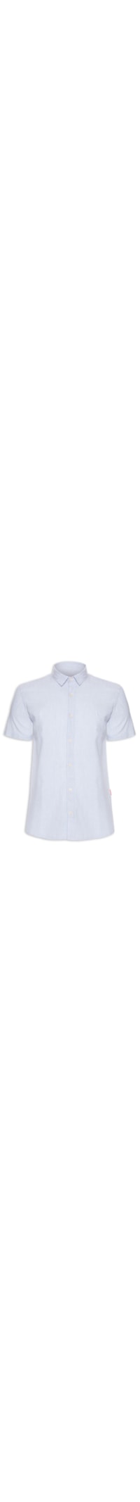 Camisa Masculina Manga Curta Linho Pienza - Azul
