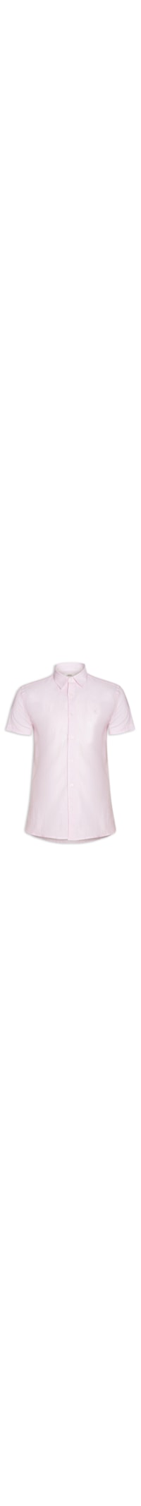 Camisa Masculina Manga Curta Linho - Rosa