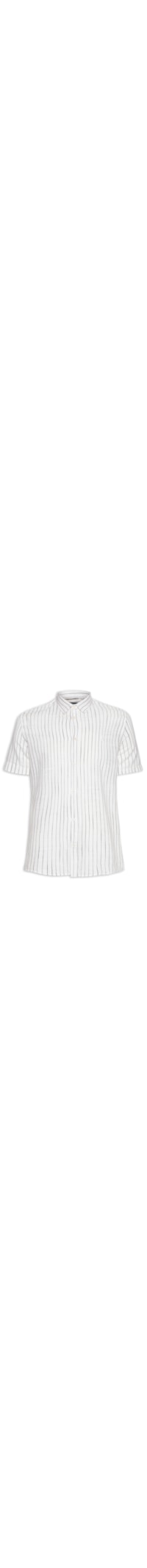 Camisa Masculina Manga Curta Linho Sun - Branco