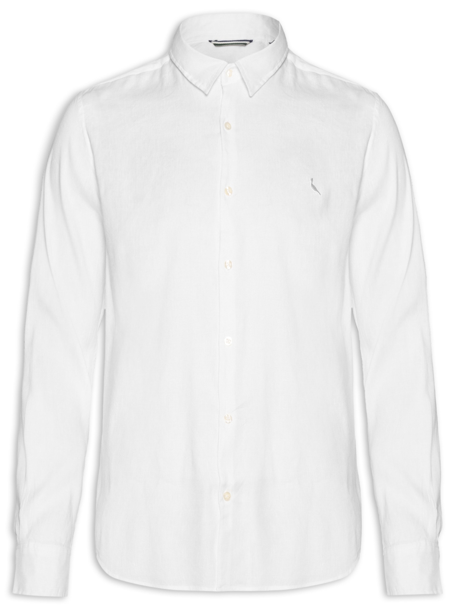 Camisa Masculina Manga Curta Linho Tech Branco Reserva