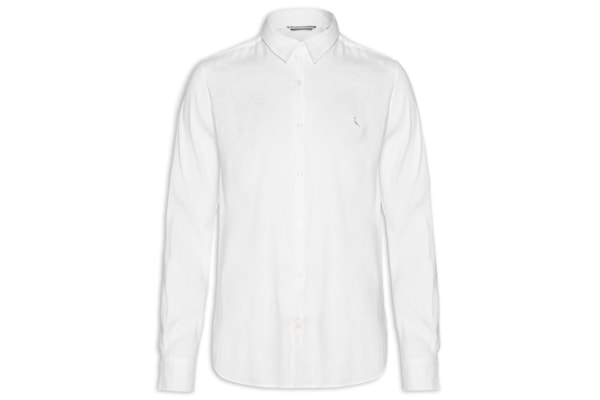 Camisa Masculina Manga Curta Linho Tech - Branco