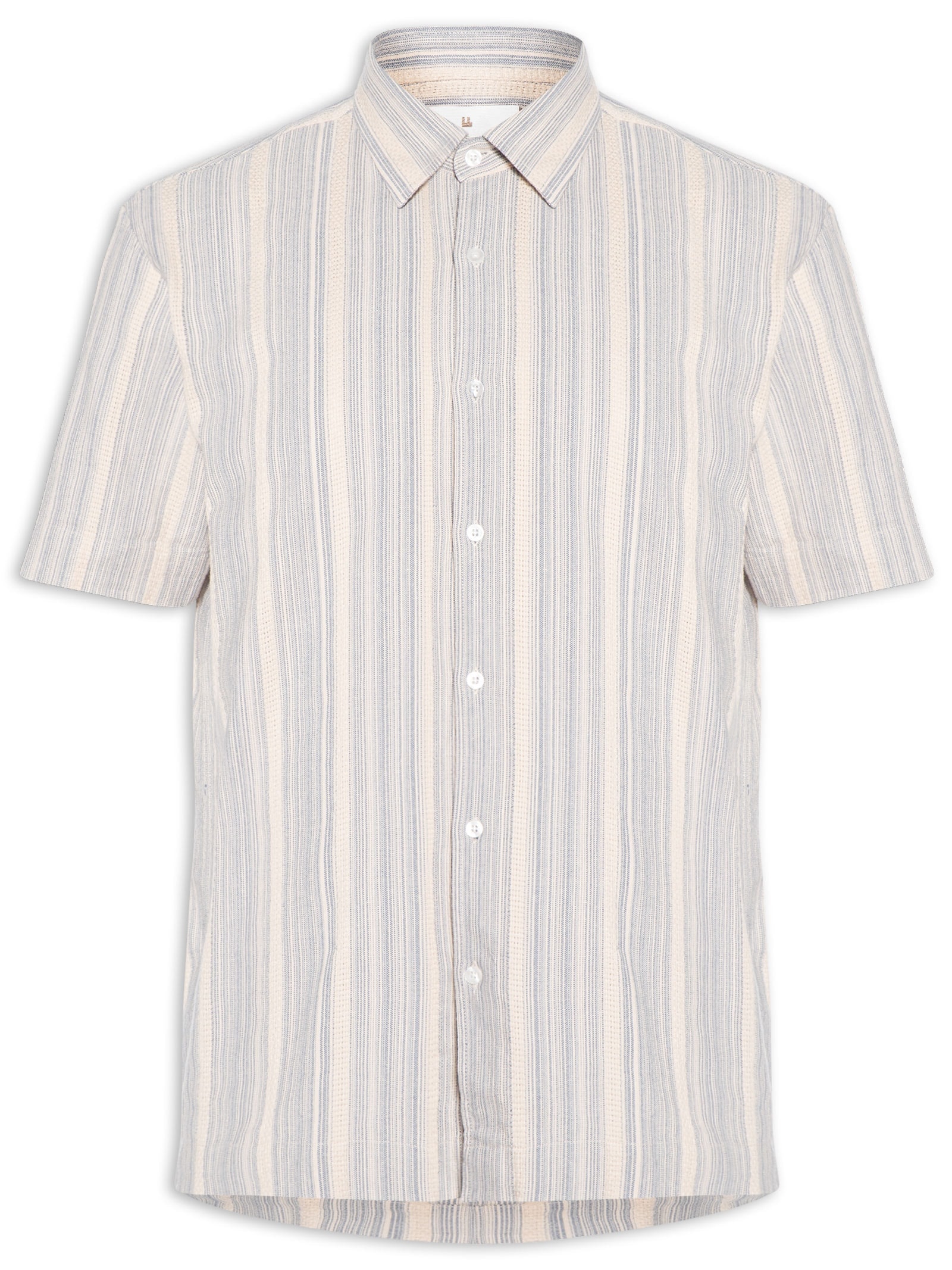 Camisa Masculina Manga Curta Listra Náutica Off White Foxton
