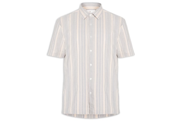Camisa Masculina Manga Curta Listra Náutica - Off White