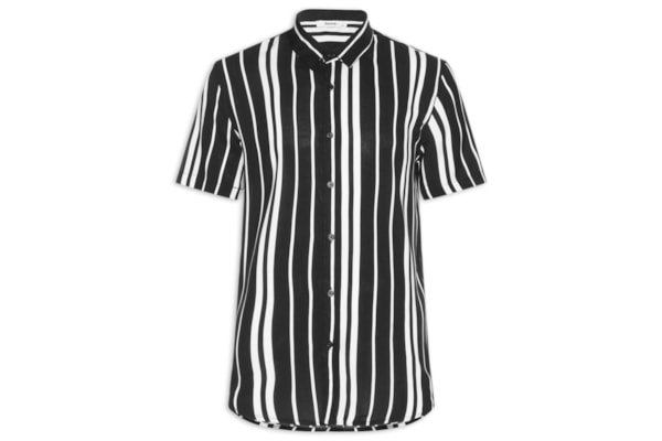Camisa Masculina Manga Curta Listrada - Preto
