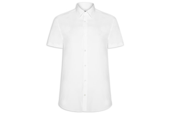 Camisa Masculina Manga Curta Logo - Branco