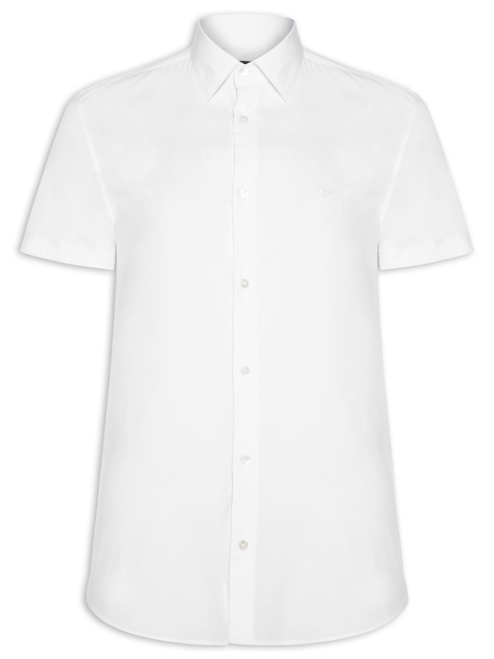 Camisa Masculina Manga Curta Logo Branco Emporio Armani