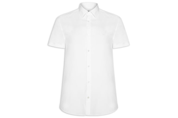 Camisa Masculina Manga Curta Logo - Branco
