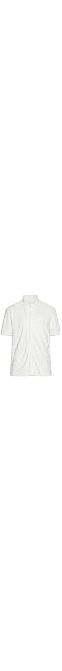 Camisa Masculina Manga Curta Nature Jacquard Atoalhado - Branco