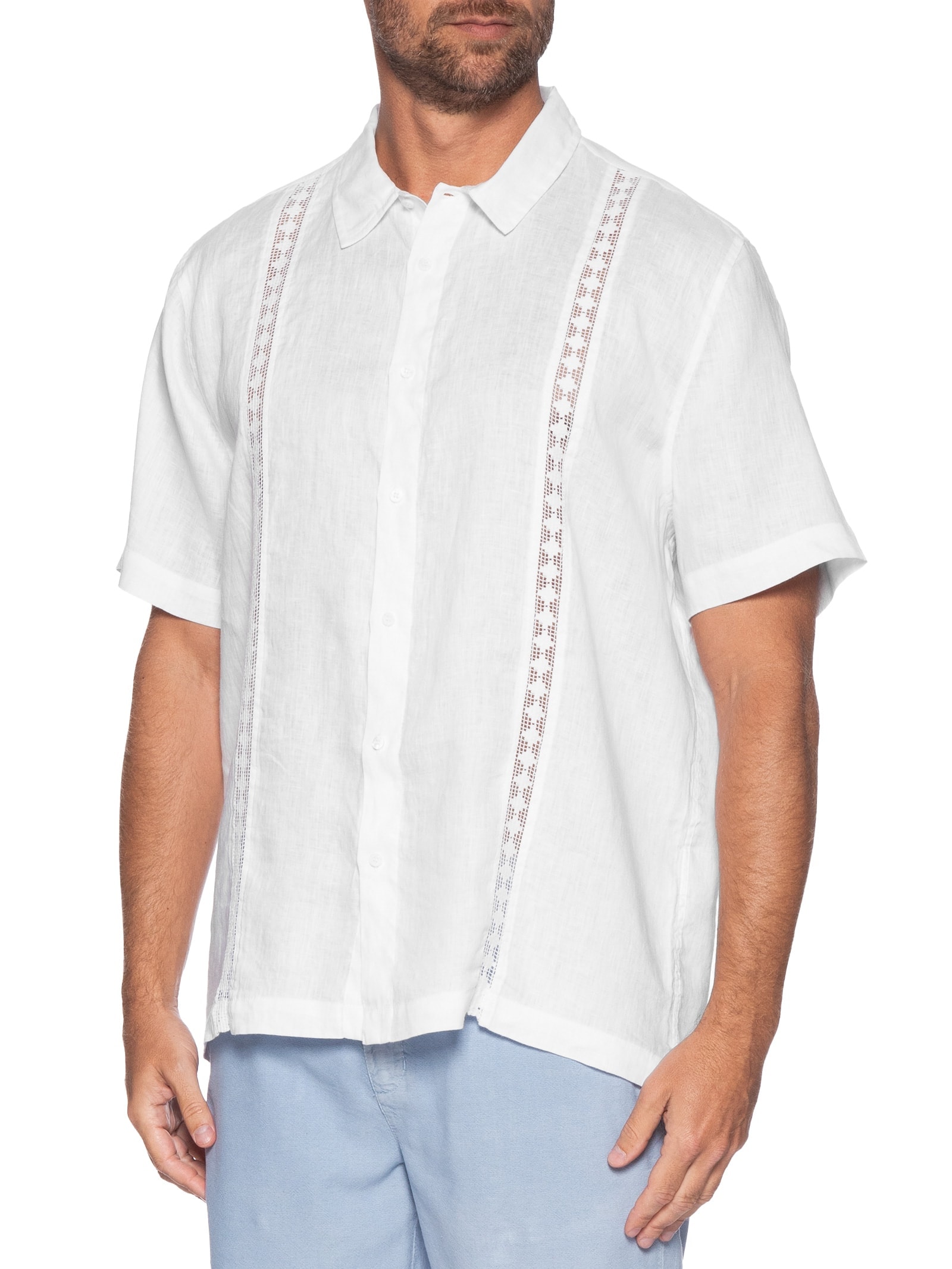 Camisa Masculina Manga Curta Over Itacaré Branco Osklen