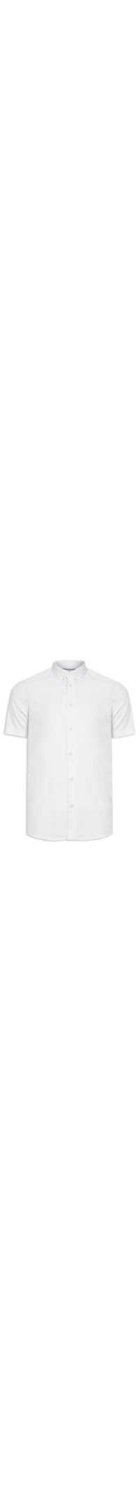 Camisa Masculina Manga Curta Oxford Color - Branco