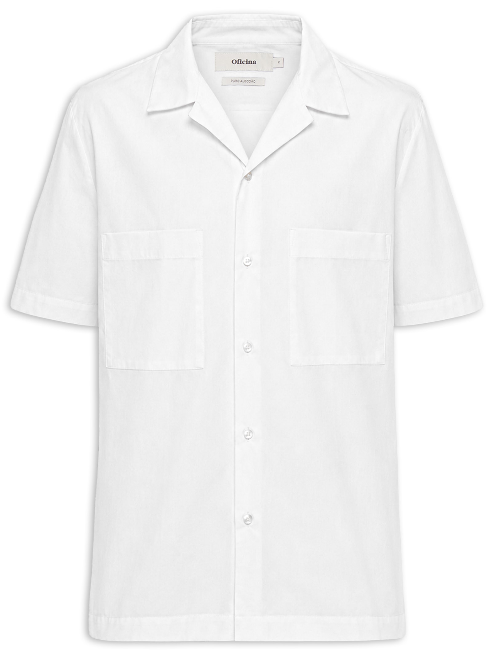 Camisa Masculina Manga Curta Paper Branco Oficina Reserva