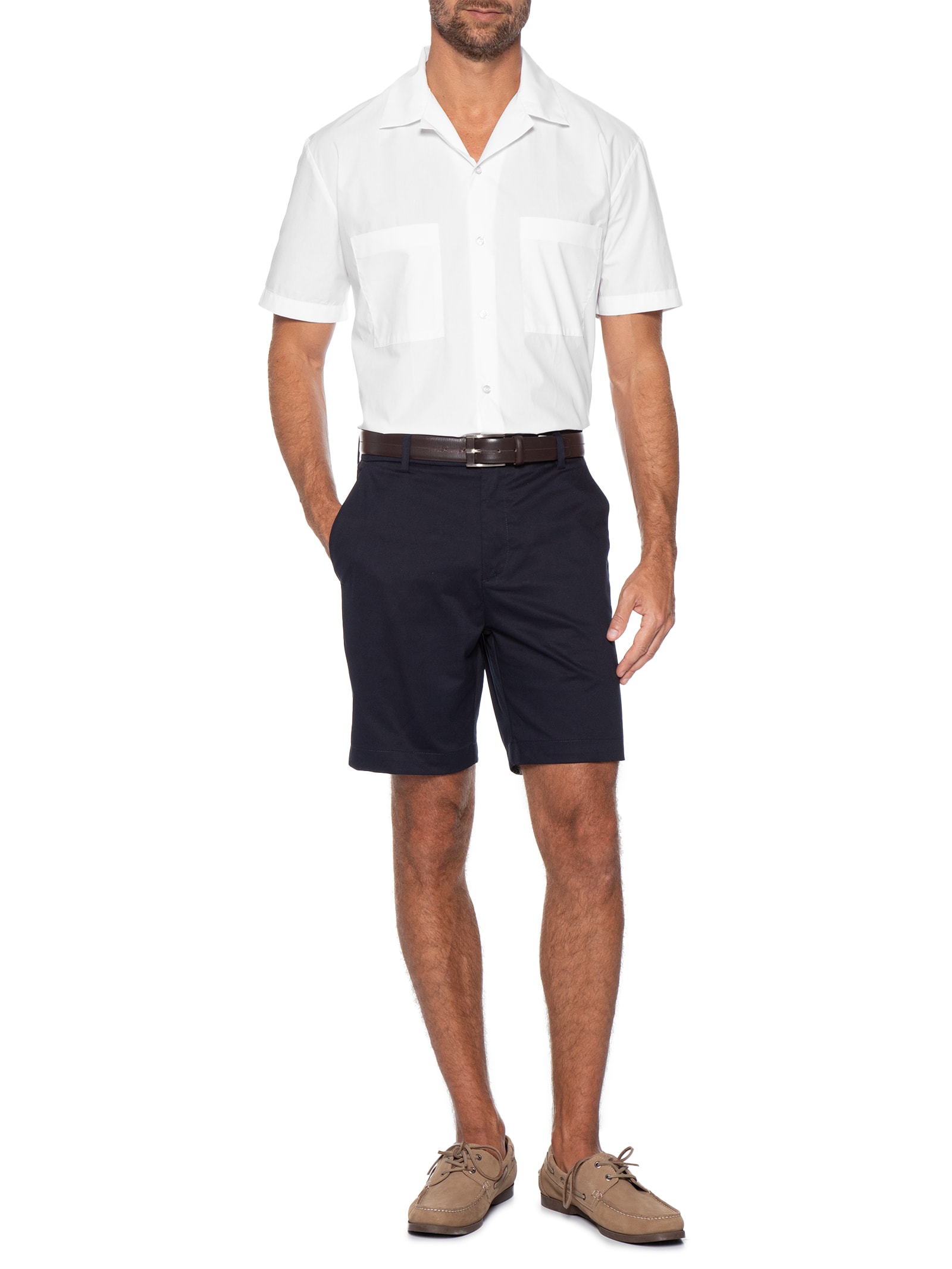 Camisa Masculina Manga Curta Paper Branco Oficina Reserva