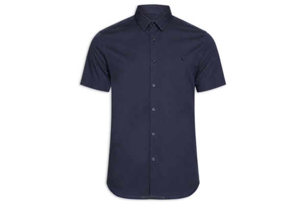 Camisa Masculina Manga Curta Prado - Azul