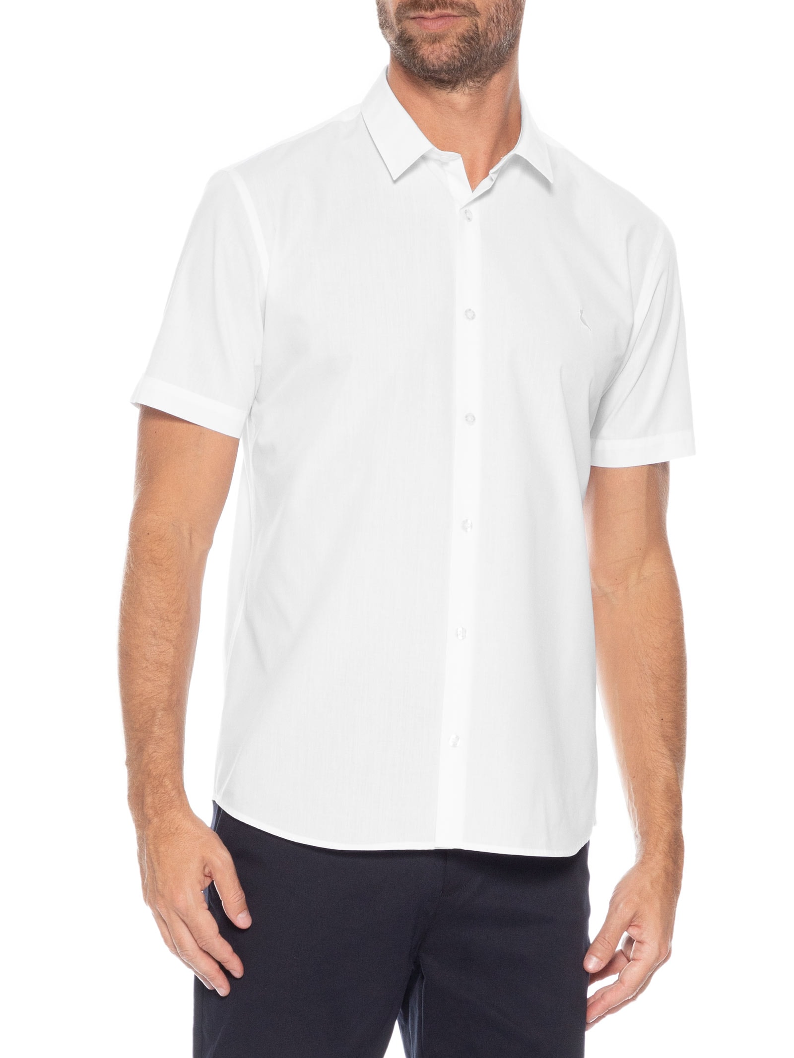 Camisa Masculina Manga Curta Prado Off White Reserva
