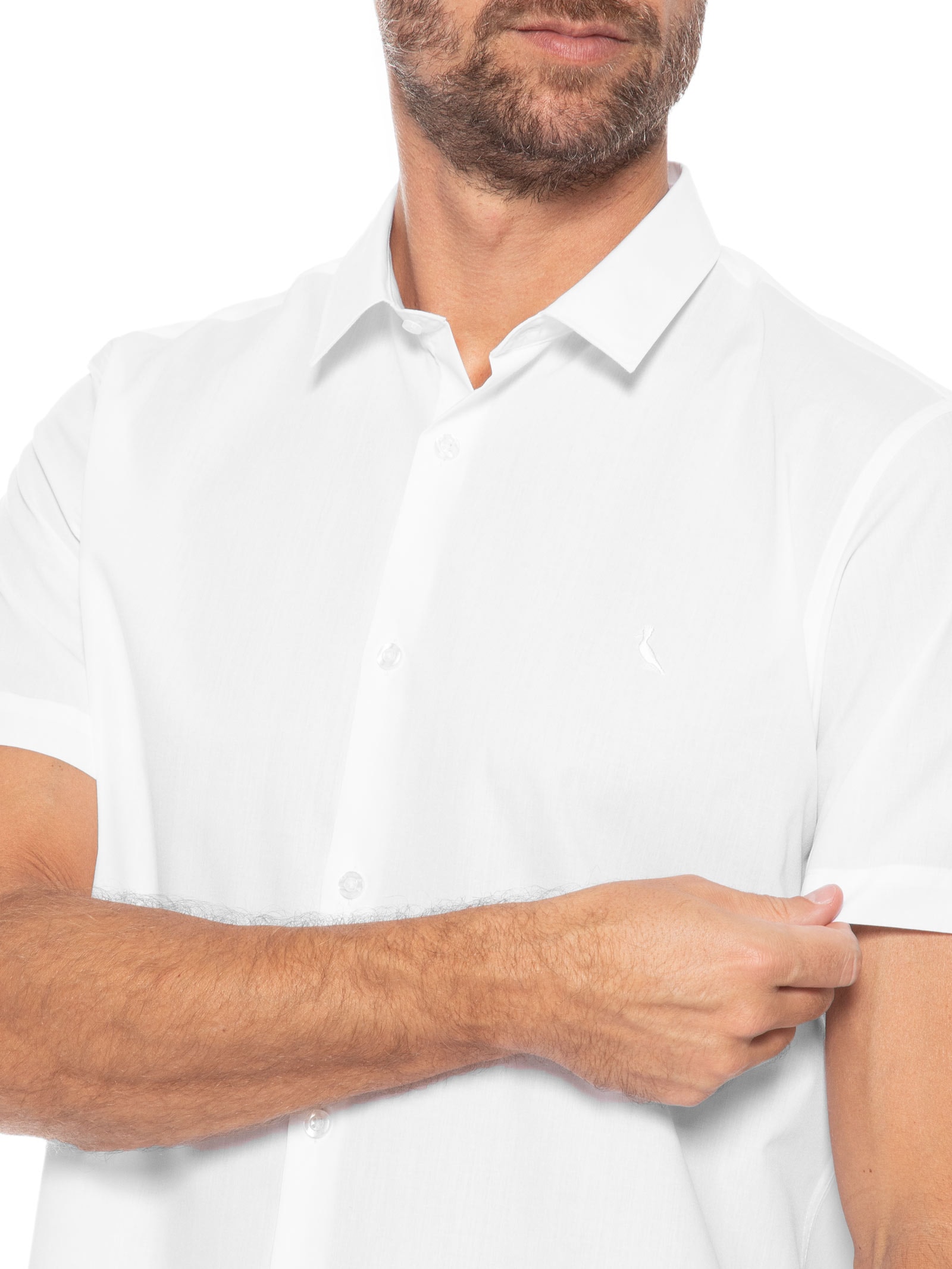 Camisa Masculina Manga Curta Prado Off White Reserva