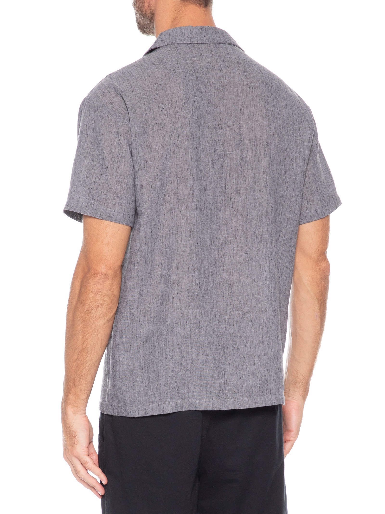 Camisa Masculina Manga Curta Preto Basiq Men