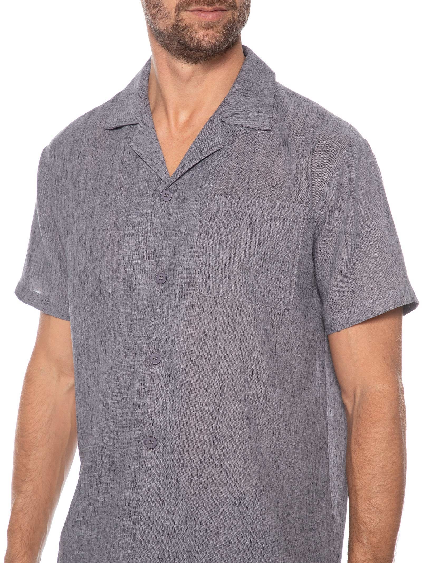 Camisa Masculina Manga Curta Preto Basiq Men