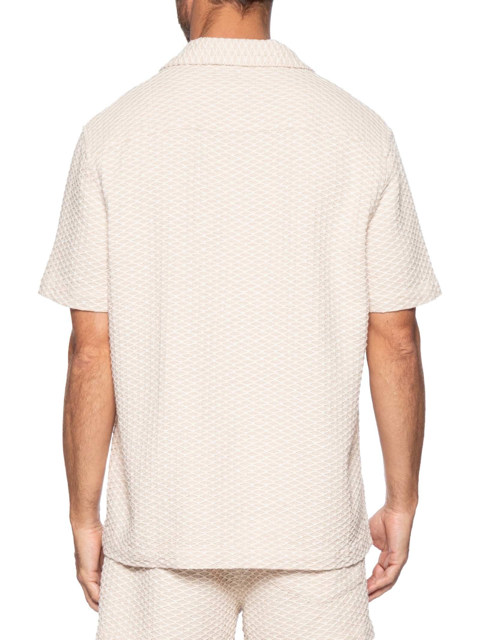 Camisa Masculina Manga Curta Rustic Caiçara Bege Osklen