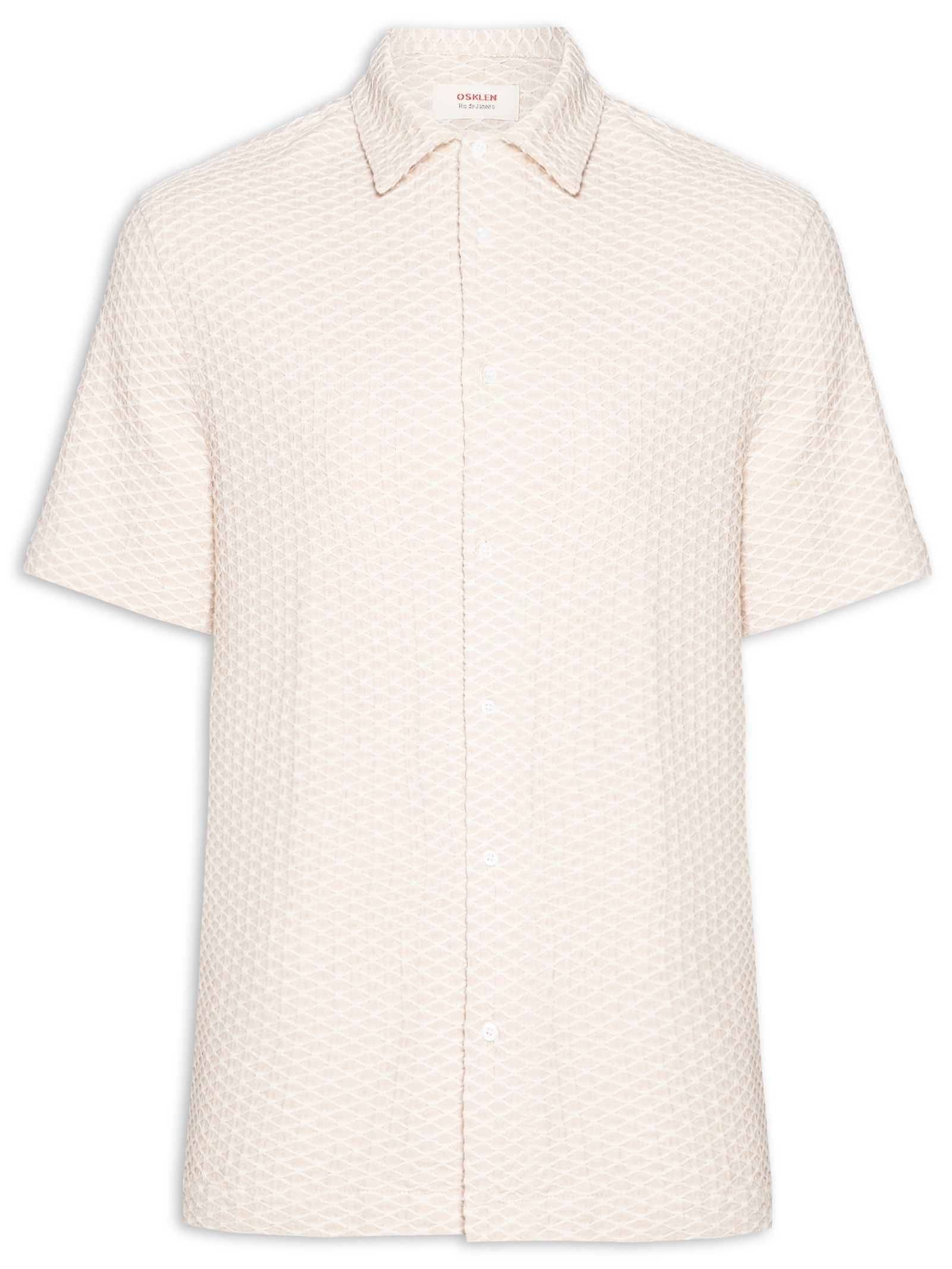 Camisa Masculina Manga Curta Rustic Caiçara Bege Osklen