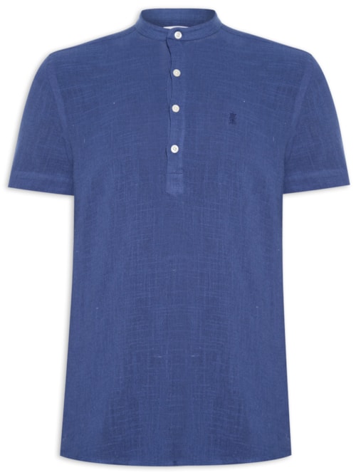 Camisa Masculina Manga Curta Santorini – Azul