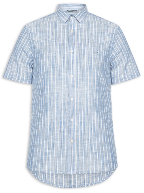 Camisa Masculina Manga Curta Sun – Azul