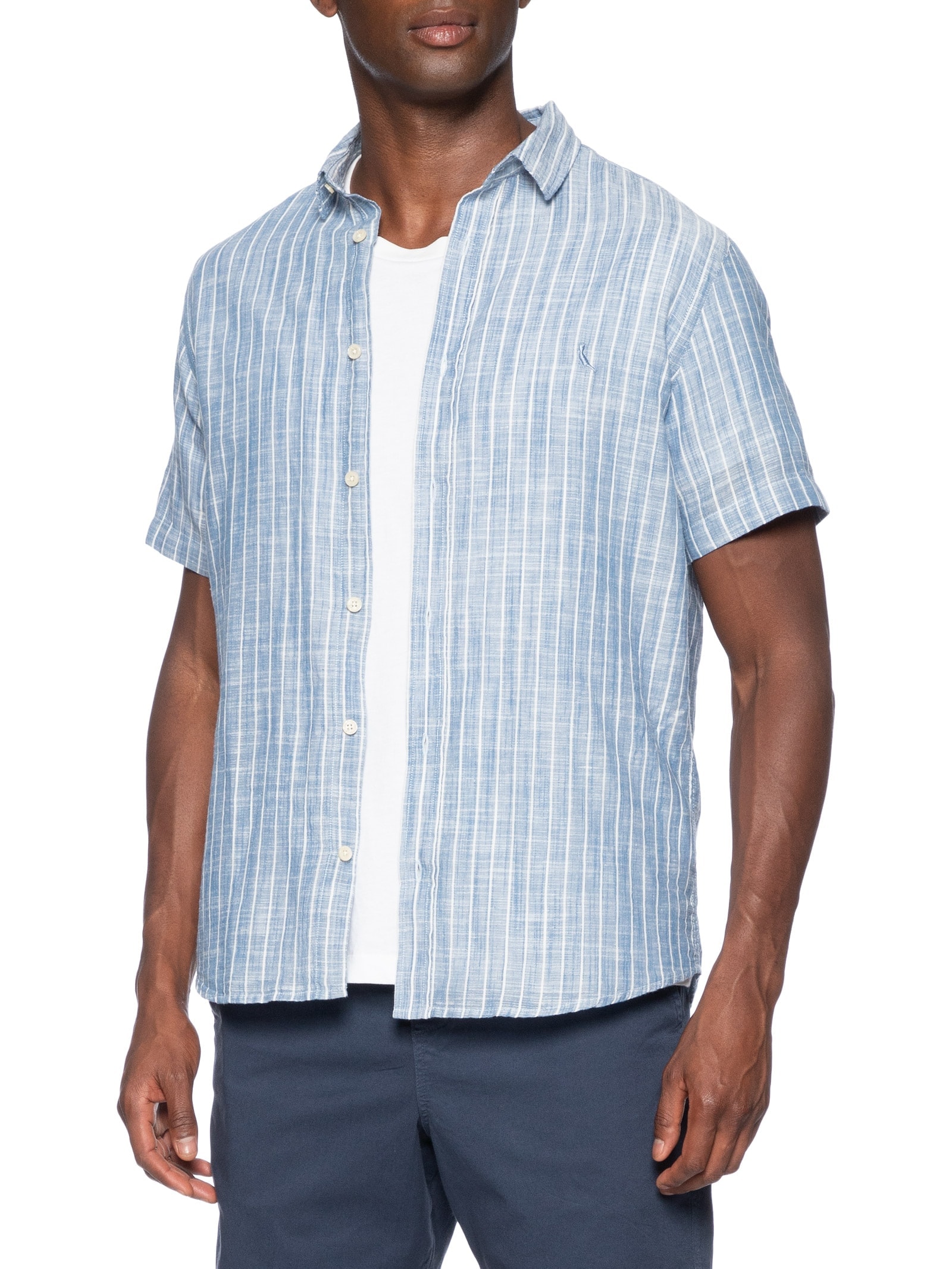 Camisa Masculina Manga Curta Sun Azul Reserva