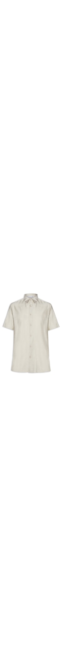 Camisa Masculina Manga Curta Texturizada - Bege
