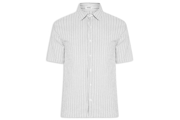Camisa Masculina Manga Curta Texturizada - Branco