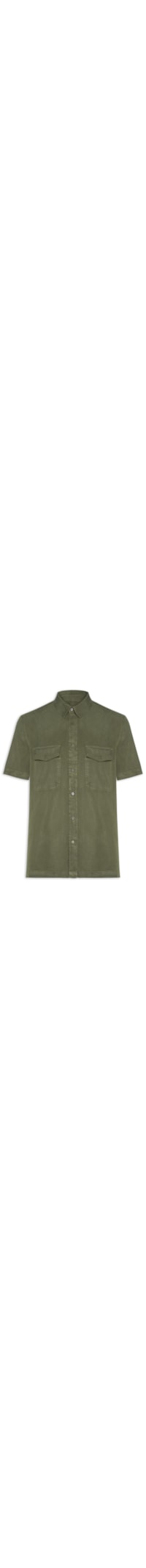 Camisa Masculina Manga Curta Used Utility - Verde
