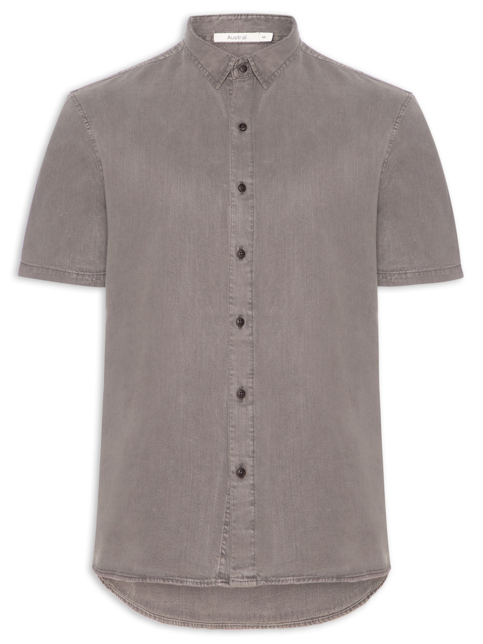Camisa Masculina Manga Curta Uyuni Cinza Austral