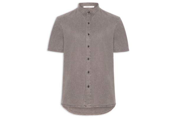 Camisa Masculina Manga Curta Uyuni - Cinza