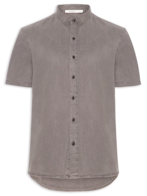 Camisa Masculina Manga Curta Uyuni – Cinza