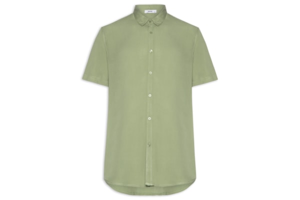 Camisa Masculina Manga Curta Viscose - Verde