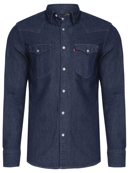 Camisa Masculina Manga Longa Adulto – Azul