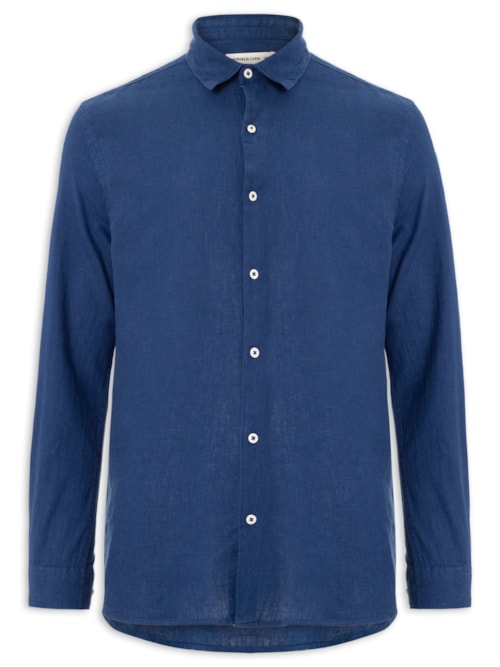 Camisa Masculina Manga Longa – Azul